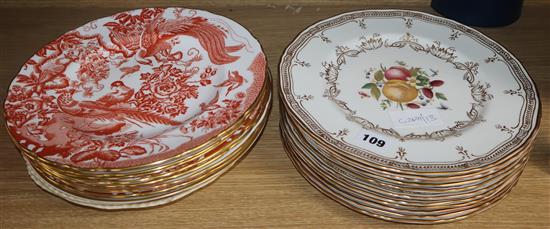 A quantity of Worcester Crown Derby and other dinner plates